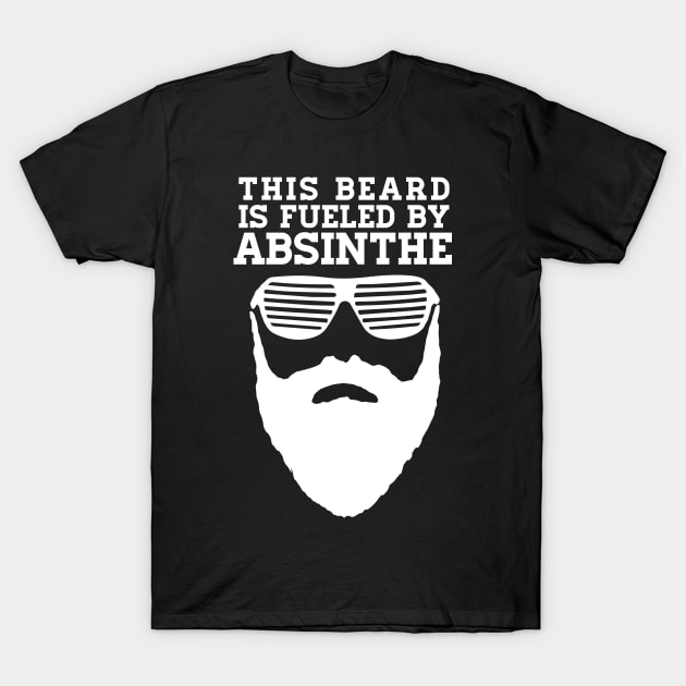 This Beard is Fueled by Absinthe T-Shirt by WordWind